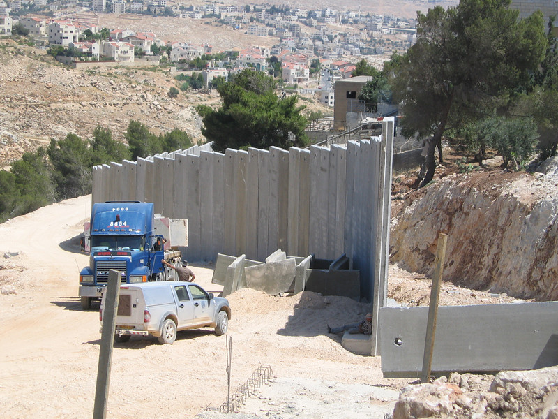 Israel's "separation wall" in the West Bank.  Photo by Marc Ross.